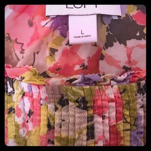 Ann Taylor Loft Floral Blouse -Size Large
